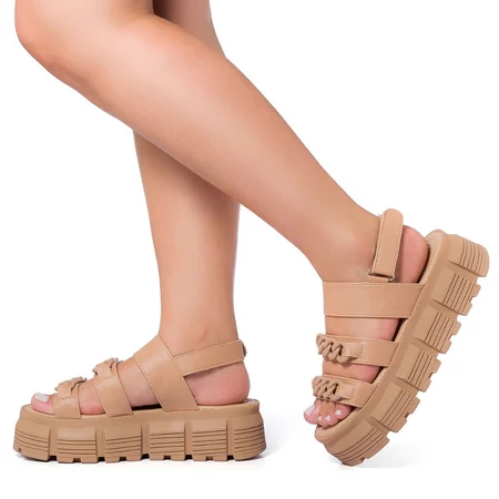 Imagem 6 do produto Papete Feminina Plataforma Tratorada com Corrente