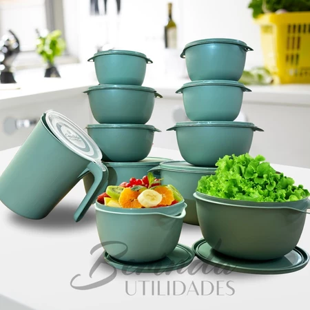 Imagem 2 do produto Kit Boll com Potes Redondos e Jarra 11 Peças