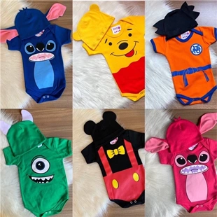 Body Infantil Temático com Touca