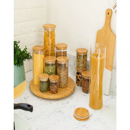 Imagem 3 do produto Kit de Potes de Vidro com Tampa de Bambu