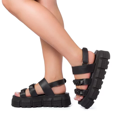 Imagem 5 do produto Papete Feminina Plataforma Tratorada com Corrente