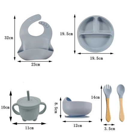 Imagem 5 do produto Kit Talheres e Peças de Silicone para Bebês e Crianças