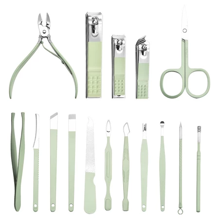 Imagem 4 do produto Kit Manicure 16 Peças em Aço Inoxidável com Bolsa Dobrável