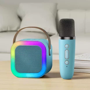 Caixa de Som c/ Microfones Karaokê