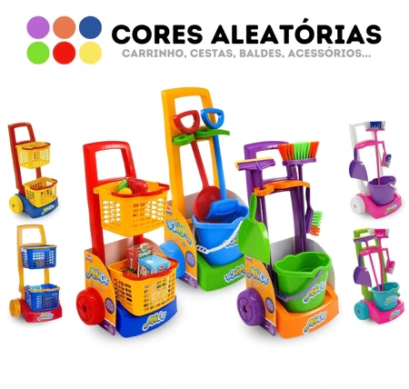 Imagem 2 do produto Brinquedo Infantil Faz de Conta: Mercadinho, Praia e Limpeza