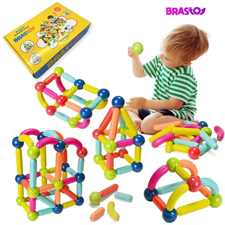 Imagem 2 do produto Brinquedo Educativo Blocos de Construção Magnéticos