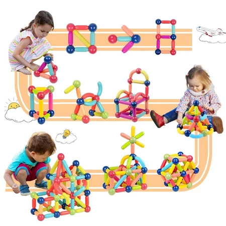 Imagem 4 do produto Brinquedo Educativo Blocos de Construção Magnéticos