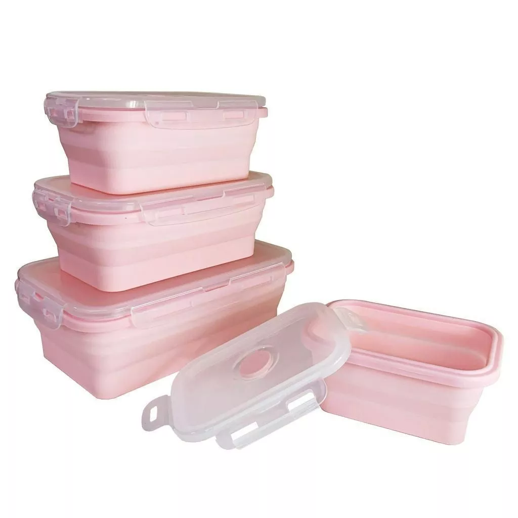 Imagem 4 do produto Kit de 4 Marmitas Retráteis de Silicone
