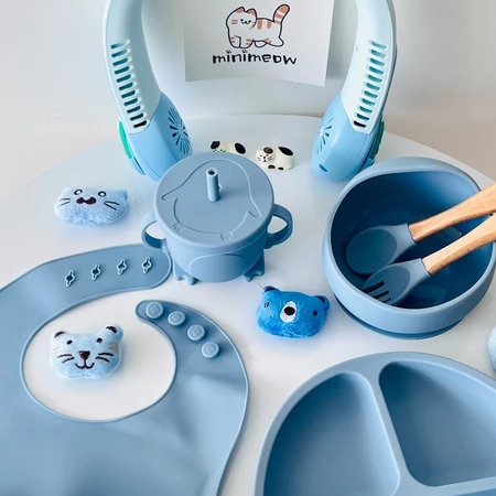 Imagem 4 do produto Kit Talheres e Peças de Silicone para Bebês e Crianças