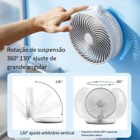 Imagem 4 do produto Ventilador de Parede Multifuncional e Portátil