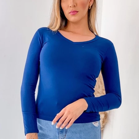 Imagem 7 do produto Blusinha Feminina Gola V Manga Longa