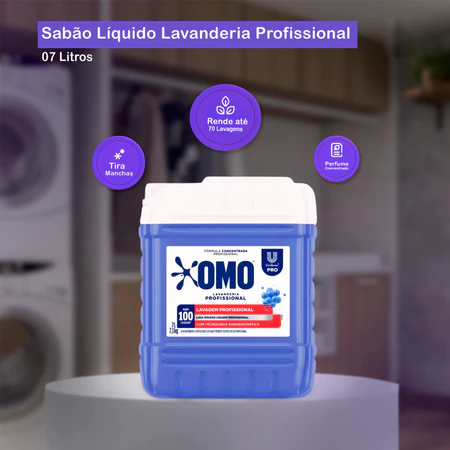 Imagem 3 do produto Lava Roupas OMO Lavanderia Pro Líquido 7L