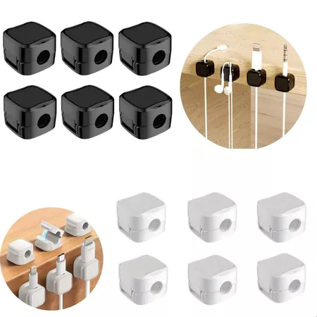 Imagem 2 do produto Kit com 6 Organizadores Magnéticos de Cabos