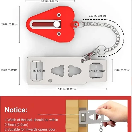 Imagem 4 do produto Fechadura Trava Porta Portátil