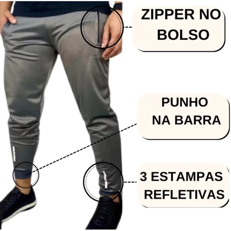 Imagem 4 do produto Kit 4 Calça Jogger Unissex Refletivo