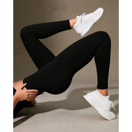 Imagem 3 do produto Calça Legging Canelada de Cintura Alta para Academia