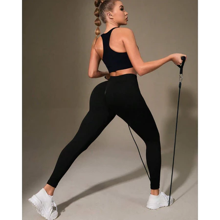 Imagem 4 do produto Calça Legging Canelada de Cintura Alta para Academia