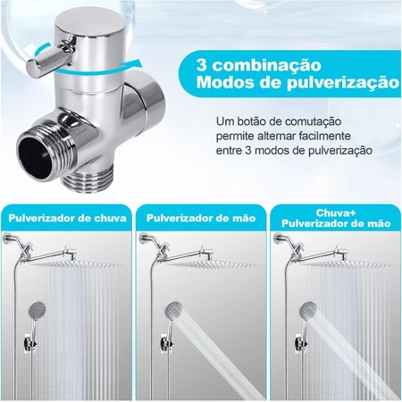 Imagem 5 do produto Chuveiro Quadrado com Ducha e Desviador