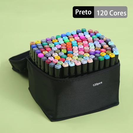 Imagem 1 do produto Kit de Canetas Marcadoras Dupla Ponta