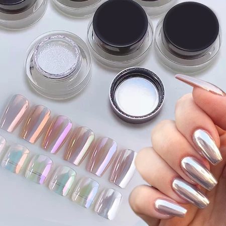 Imagem 3 do produto Pigmento Em Pó De Unhas Prata Cromado
