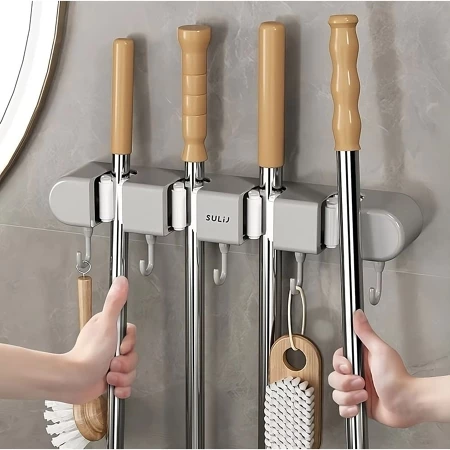 Imagem 3 do produto Suporte Porta Vassouras e Rodos com Ganchos