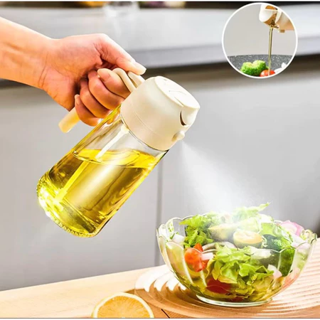 Azeiteiro Vinagreiro Spray de Vidro com Botão