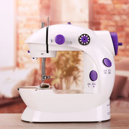 Kit Mini Máquina de Costura Elétrica Portátil + Mesa