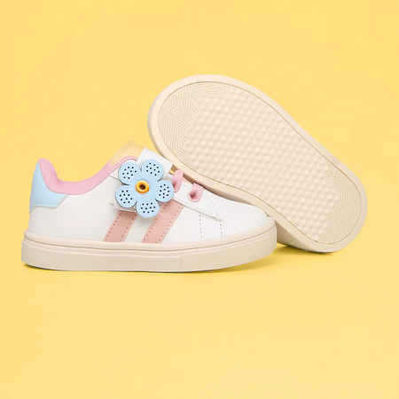 Imagem 1 do produto Tênis Flor Feminino Baby Branco com Elástico