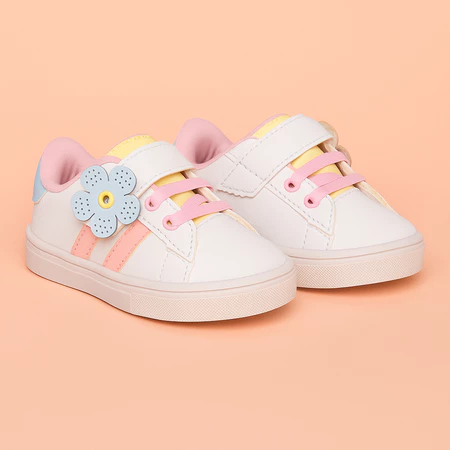 Imagem 2 do produto Tênis Flor Feminino Baby Branco com Elástico