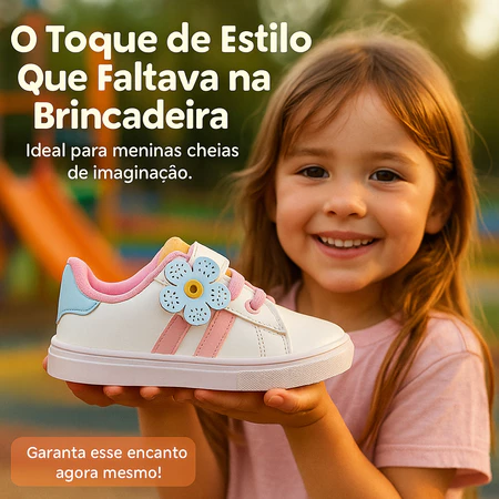 Imagem 3 do produto Tênis Flor Feminino Baby Branco com Elástico