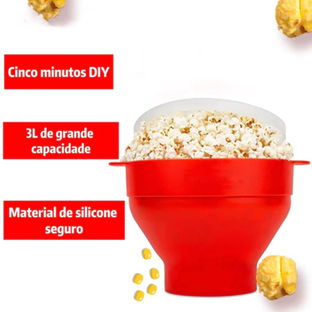 Imagem 1 do produto Pipoqueira de Silicone para Micro-ondas