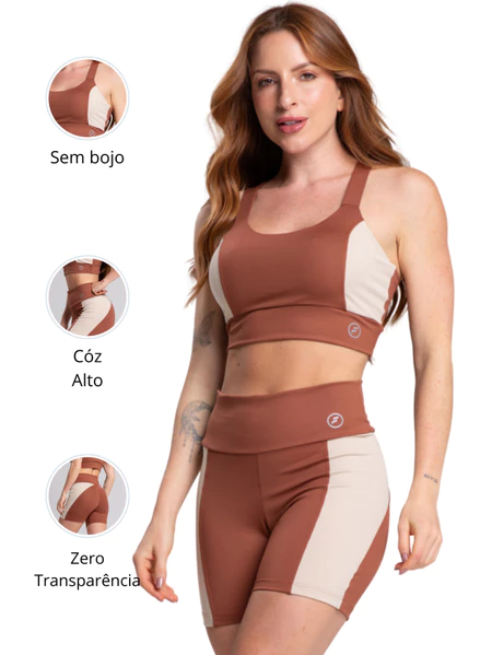Conjunto Fitness Sprint Short + Top em Suplex