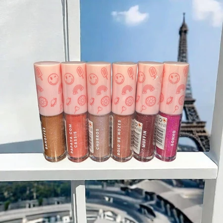 Imagem 2 do produto Kit Melu Brilliant Lip Gloss – 6 Cores com Glitter