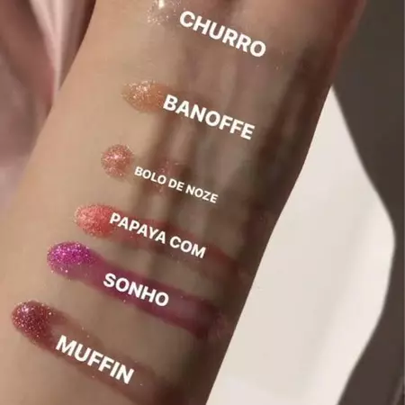 Imagem 3 do produto Kit Melu Brilliant Lip Gloss – 6 Cores com Glitter