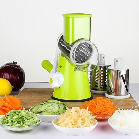 Imagem 1 do produto Cortador Manual de Legumes com 3 Lâminas Inox