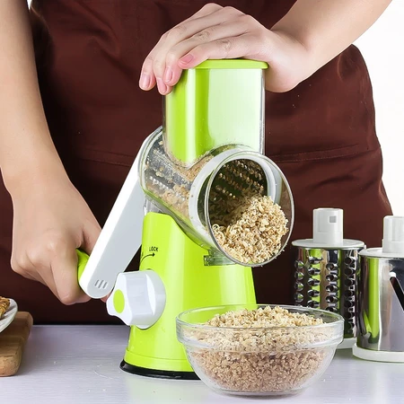 Cortador Manual de Legumes com 3 Lâminas Inox