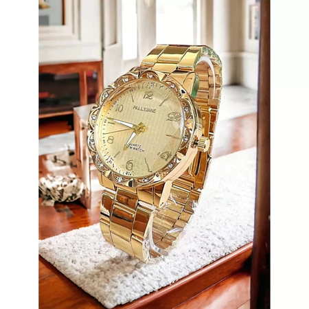 Imagem 3 do produto Relógio Feminino Dourado 18k + Pulseira