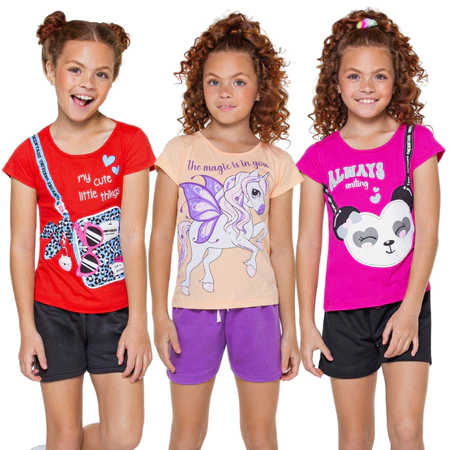 Imagem 6 do produto Kit Sortido 10 Peças de Roupas Infantil Menina