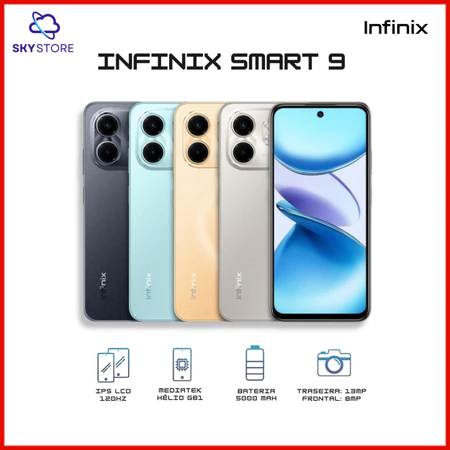 Infinix Smart 9 128GB Câmera 13MP Android 14