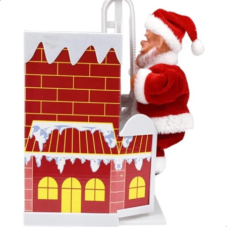 Papai Noel Musical na Casinha Decoração Natalina