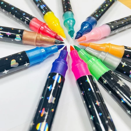 Imagem 3 do produto Marcadores Metálicos com Glitter Ponta Dupla