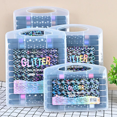 Imagem 4 do produto Marcadores Metálicos com Glitter Ponta Dupla