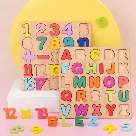 Kit 2 Tabuleiros Educativos Letras Números Etc