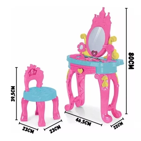 Imagem 3 do produto Penteadeira Princesa Infantil com Banquinho
