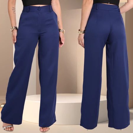 Imagem 2 do produto Calça Pantalona Wide Leg Alfaiataria Premium