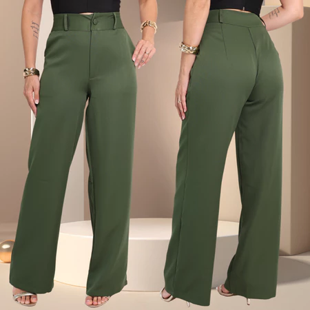 Imagem 3 do produto Calça Pantalona Wide Leg Alfaiataria Premium