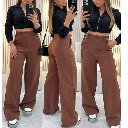 Imagem 4 do produto Calça Pantalona Wide Leg Alfaiataria Premium
