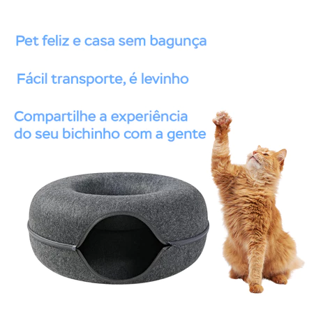 Imagem 3 do produto Cama Túnel Rosquinha para Gatos
