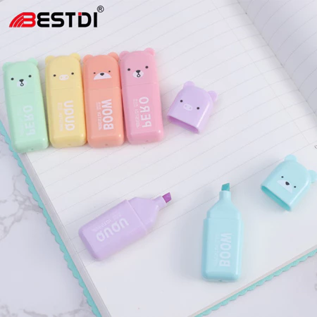 Imagem 3 do produto Kit com 6 Marca Texto Ursinho Neon Mini Good