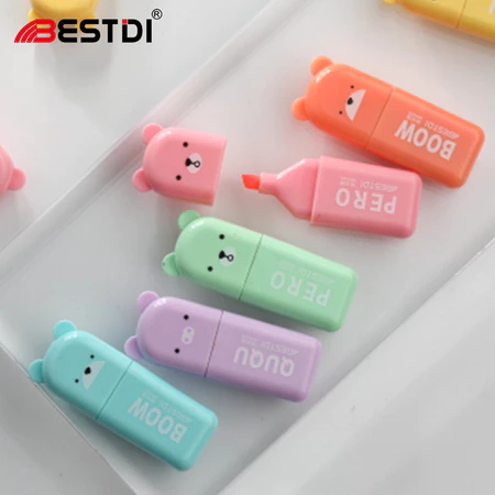 Imagem 5 do produto Kit com 6 Marca Texto Ursinho Neon Mini Good